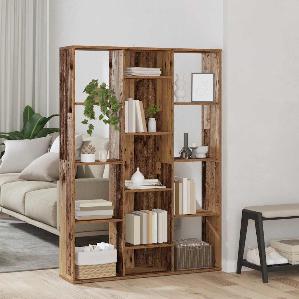 Room Divider/Book Cabinet Old Wood 100x24x140 cm Engineered Wood
